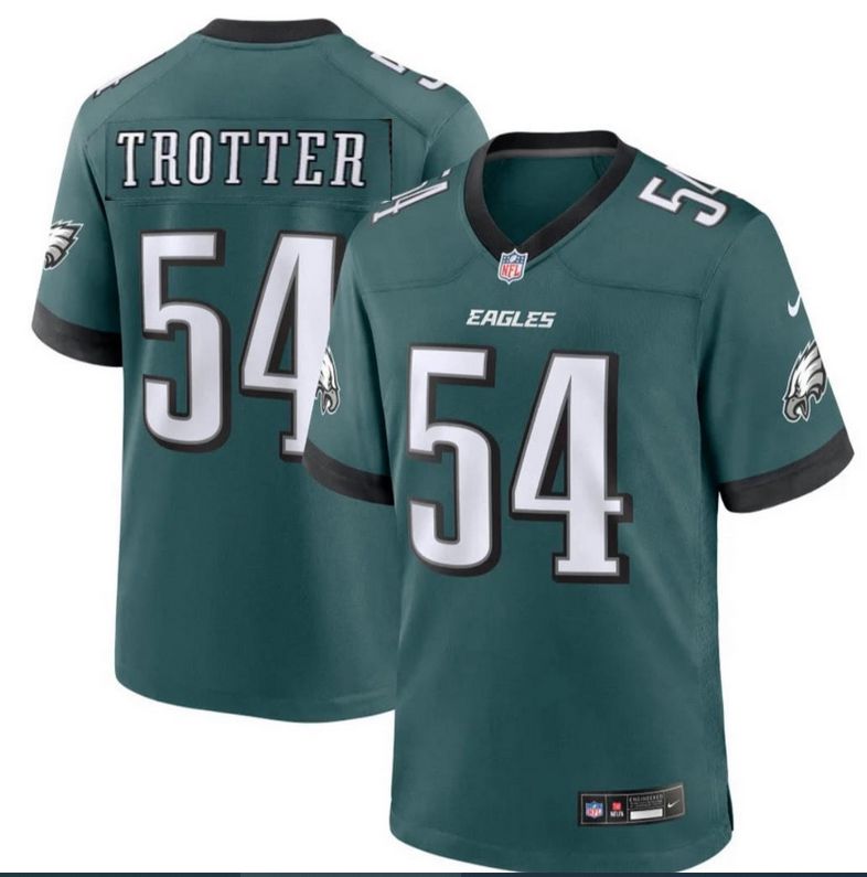 Men Philadelphia Eagles 54 Trotter Green 2024 Nike Vapor Limited NFL Jersey style 2
